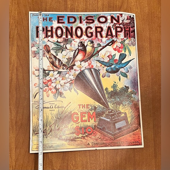 3 Edison Phonograph Posters - Picture 8 of 9